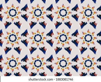 Colorful sun flower seamless pattern