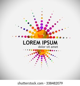 colorful sun. Vector