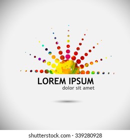 colorful sun. Vector
