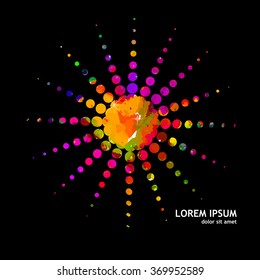 colorful sun. Vector