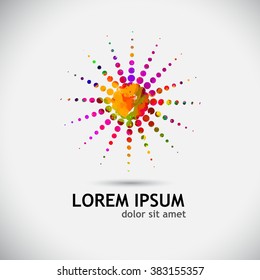 colorful sun. Vector