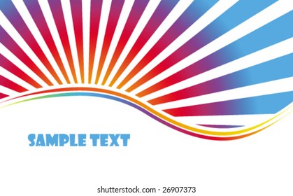 Colorful sunburst background