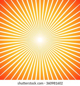 Colorful sunburst background. Radiating, converging lines abstract.