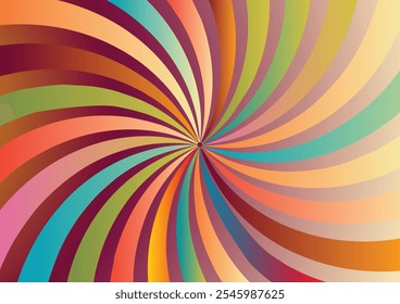colorful sunburst editable background vector illustration