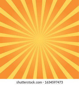 Colorful Sunburst Icon. Colored Sun Rays Symbol, Label and Concept. Cartoon Vector illustration and Art.