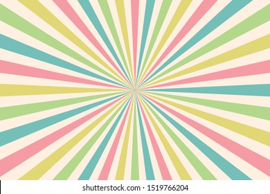 Colorful Sunburst Pattern Background. Rays. Radial. Party Banner. Vector Illustration