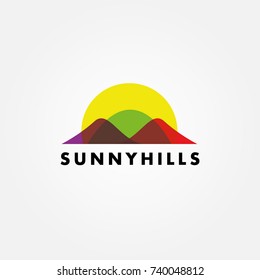 Colorful Sunny Hills Logo Overlay