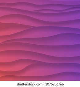 colorful sunset gradient 3d abstract background with paper cut shapes
