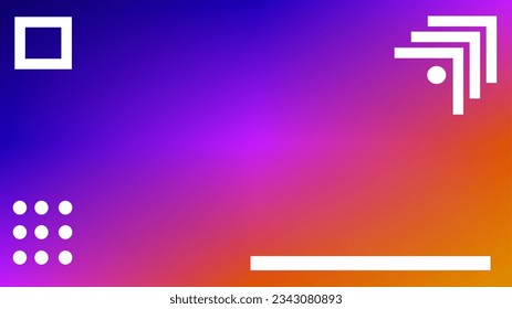 Farbige Sonnenuntergang- und Farbverlauf-Farben mit weißem, geometrischem Hintergrund