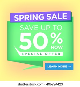 Colorful Super Sale 50 Percent Off Special Offer Save Now Poster Or Flyer Template With Read More CTA - Call To Action - Button