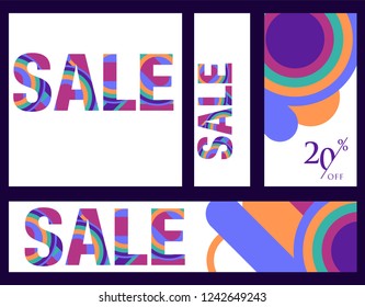 Colorful super sale and discount banner