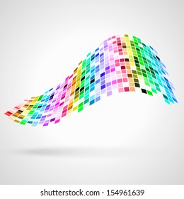Colorful surface of the squares. Vector abstract background