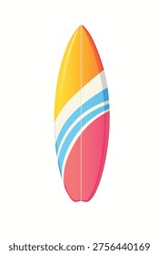 Colorful Surfboard Flat Illustration vector