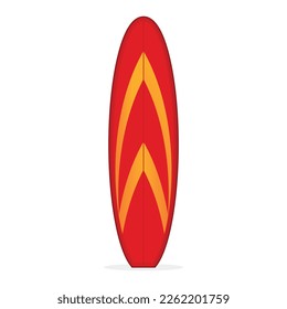 Colorful surfboards. Vector illustration. Isolated on a white background
