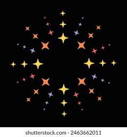 Colorful surprise decoration round flat burst