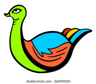 colorful swan