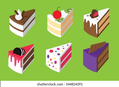 Colorful sweet cakes 