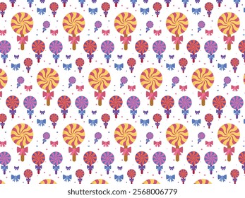 Colorful sweet candy background pattern design 