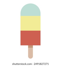 colorido dulce postre helado popsicle lolly ilustración, diverso color hielo lolly conjunto aislado sobre fondo blanco. Ilustración vectorial