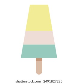 colorido dulce postre helado popsicle lolly ilustración, diverso color hielo lolly conjunto aislado sobre fondo blanco. Ilustración vectorial