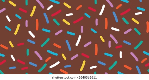Colorful Sweet Sprinkle Donut Texture with Seamless Candy Background Featuring Tiny Rainbow Sugar Vermicelli and Dessert Glaze for Creative Fun Confectionery Design and Decoration