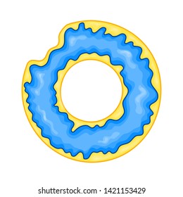 Colorful swim ring icon isolated on white background. Vector illustration. - Vector.