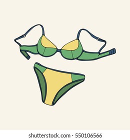 Colorful swimsuit