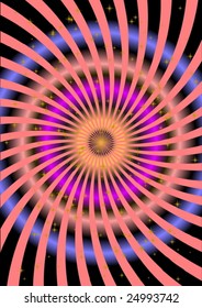 Colorful swirl with circles vector
