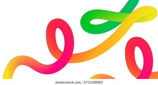 Colorful swirl elements with smooth gradients forming vibrant 3D carnival patterns ideal for festive celebration backgrounds party visuals and creative design themes