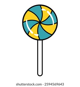 Colorful Swirl Lollipop Graphic Icon