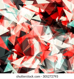Colorful swirl polygon background or vector frame. Abstract Triangle Geometrical Background, Vector Illustration EPS10. Geometric design for business presentations. white red black
