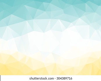 Fundo colorido do polígono arco-íris ou quadro vetorial. Ilustração de vetor geométrico de triângulo abstrato EPS10. Projeto geométrico para apresentações de negócios. pastel amarelo, azul, branco. verão 