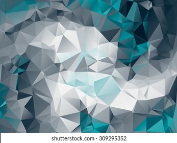 Colorful swirl rainbow polygon background or vector frame. Abstract Triangle Geometrical Background, Vector Illustration EPS10. Geometric design for business presentations. white green blue teal aqua.