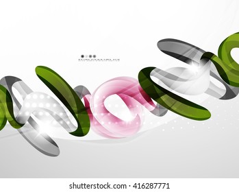 Colorful swirl shape abstract futuristic design background