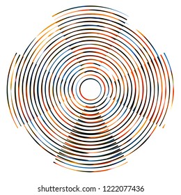 Colorful swirl shape, abstract illustration. Logo design element. Vector illustration