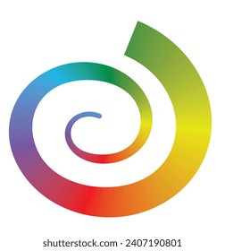 Colorful swirl sign. vector illustration