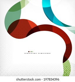 Colorful swirl wave lines background with dot texture