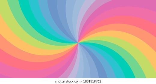 Colorful Swirling radial vortex vector background. EPS 10