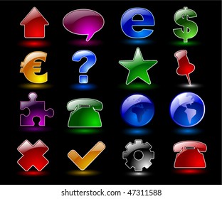 Colorful symbol buttons (find more in my portfolio)