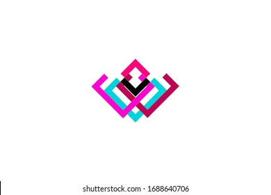 colorful  symbol isolated on white background. Abstract Icon design