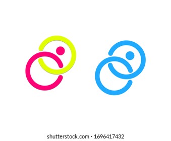 colorful symbol isolated on white background, Colorful logo , icon design