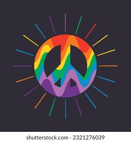 Colorful symbol of peace vector illustration design editable and resizable
