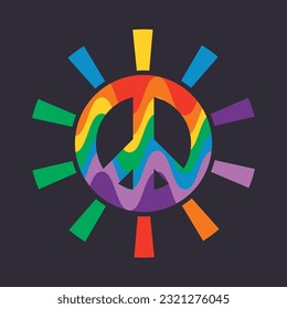 Colorful symbol of peace vector illustration design editable and resizable
