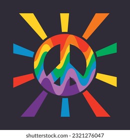 Colorful symbol of peace vector illustration design editable and resizable
