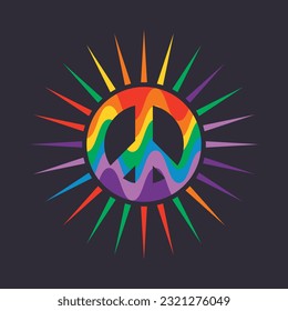 Colorful symbol of peace vector illustration design editable and resizable
