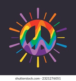 Colorful symbol of peace vector illustration design editable and resizable
