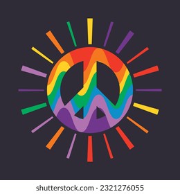 Colorful symbol of peace vector illustration design editable and resizable
