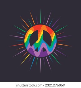 Colorful symbol of peace vector illustration design editable and resizable
