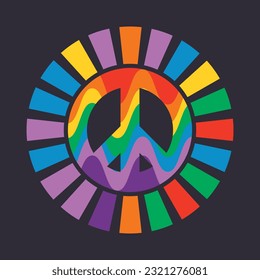 Colorful symbol of peace vector illustration design editable and resizable
