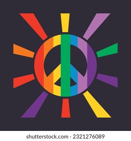 Colorful symbol of peace vector illustration design editable and resizable
